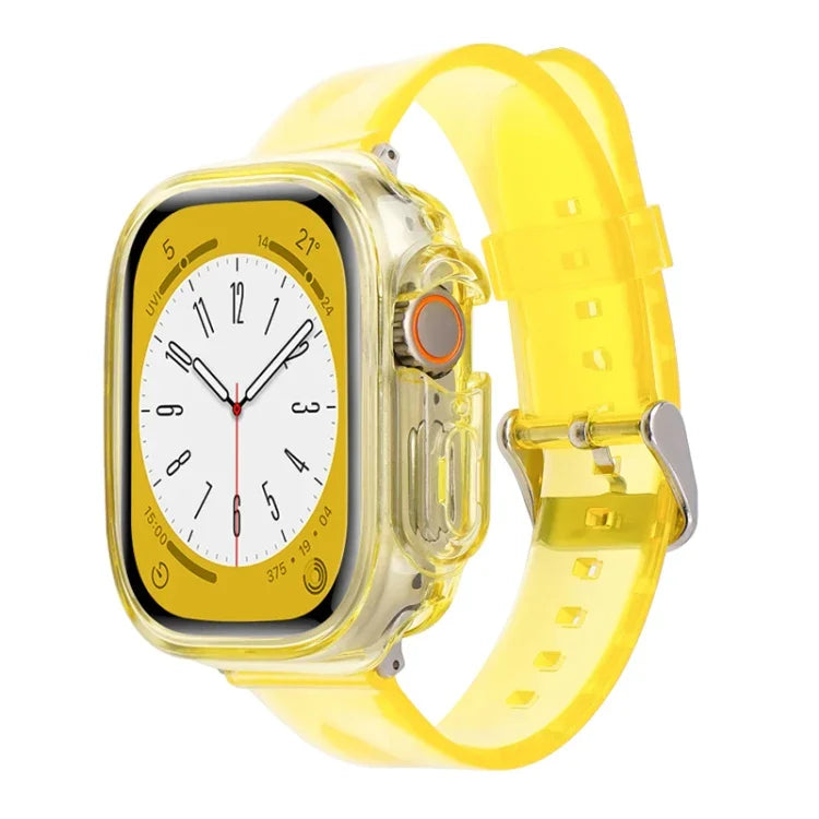 Pulseira de Relógio com Caixa TPU Transparente Geleia Glaciar, Para Apple Watch Ultra 3 / 2 / 1 49mm