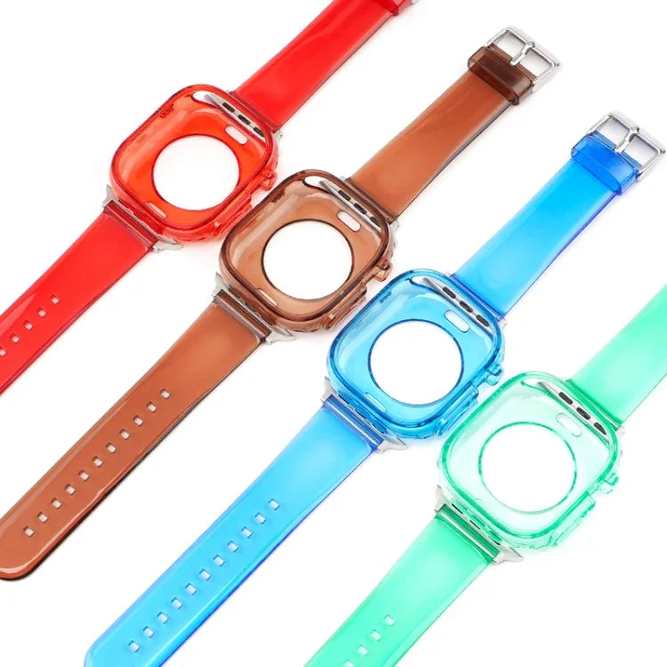 Pulseira de Relógio com Caixa TPU Transparente Geleia Glaciar, Para Apple Watch Ultra 3 / 2 / 1 49mm