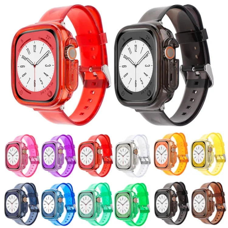 Pulseira de Relógio com Caixa TPU Transparente Geleia Glaciar, Para Apple Watch Ultra 3 / 2 / 1 49mm