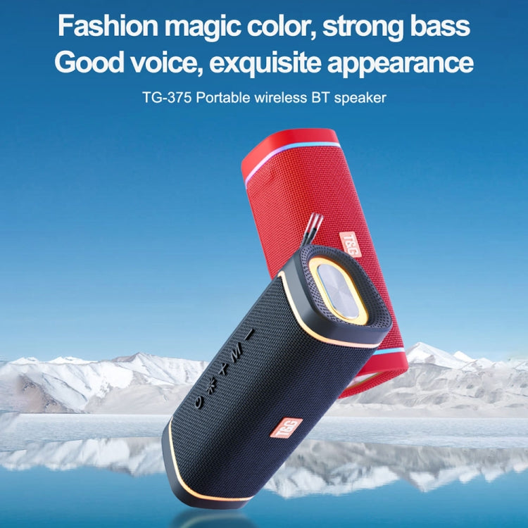 Coluna Bluetooth Sem Fios com Subwoofer T&G TG375 para Exterior, Luz LED RGB Portátil, TG375