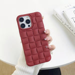 3D Cube Weave Texture Skin Feel Phone Case, For iPhone 14 Plus, For iPhone 13 Pro Max, For iPhone 13 Pro