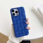 3D Cube Weave Texture Skin Feel Phone Case, For iPhone 14 Plus, For iPhone 13 Pro Max, For iPhone 13 Pro