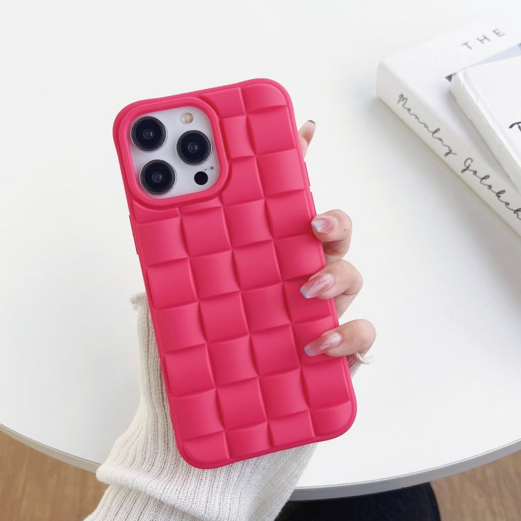 3D Cube Weave Texture Skin Feel Phone Case, For iPhone 14 Plus, For iPhone 13 Pro Max, For iPhone 13 Pro