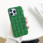 3D Cube Weave Texture Skin Feel Phone Case, For iPhone 14 Plus, For iPhone 13 Pro Max, For iPhone 13 Pro