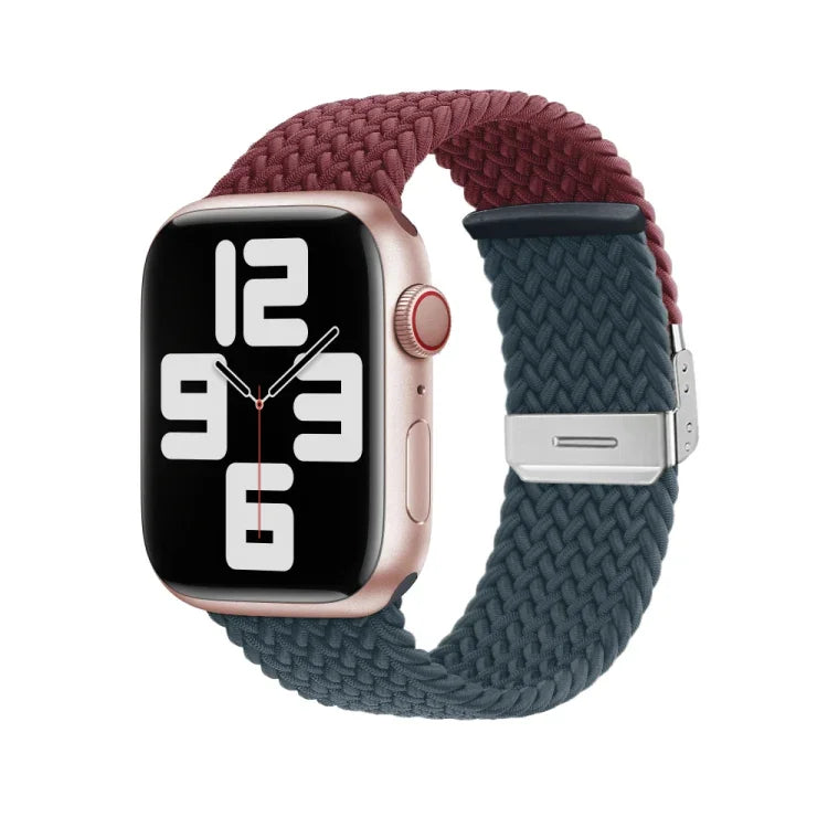 Pulseira de Relógio com Fivela e Costura Trançada de Nylon, Para Apple Watch Series 8&7 41mm, Para Apple Watch Series 8&7 45mm