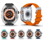 Pulseira de Relógio com Caixa de Armadura Transparente de Borracha de Flúor, Para Apple Watch Ultra 3 / 2 / 1 49mm