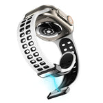 Pulseira de Relógio de Silicone com Fecho Dobradiço Magnético e Orifícios Quadrados, Para Apple Watch Series 8&7 45mm, Para Apple Watch Series 8&7 41mm