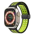 Pulseira de Relógio de Silicone com Fecho Dobradiço Magnético e Orifícios Quadrados, Para Apple Watch Series 8&7 45mm, Para Apple Watch Series 8&7 41mm