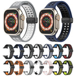 Pulseira de Relógio de Silicone com Fecho Dobradiço Magnético e Orifícios Quadrados, Para Apple Watch Series 8&7 45mm, Para Apple Watch Series 8&7 41mm