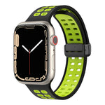 Pulseira de Relógio de Silicone com Fecho Dobradiço Magnético e Orifícios Quadrados, Para Apple Watch Series 8&7 45mm, Para Apple Watch Series 8&7 41mm