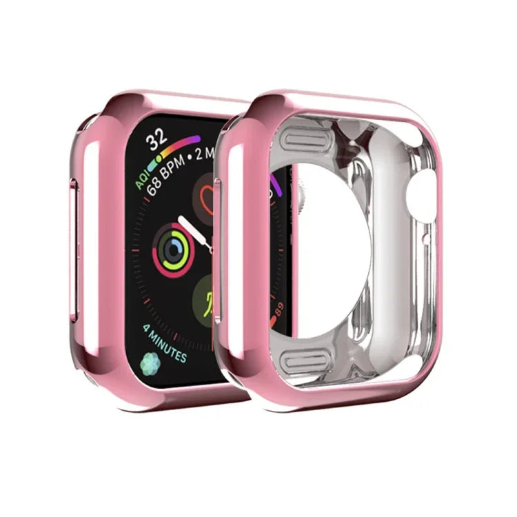 Capa Protetora Oca com Orifício Redondo em TPU Banhado, Para Apple Watch Series 6 / 5 / 4 / SE 2025 / 2023 / 2022 40mm, Para Apple Watch Series 3 & 2 & 1 42mm