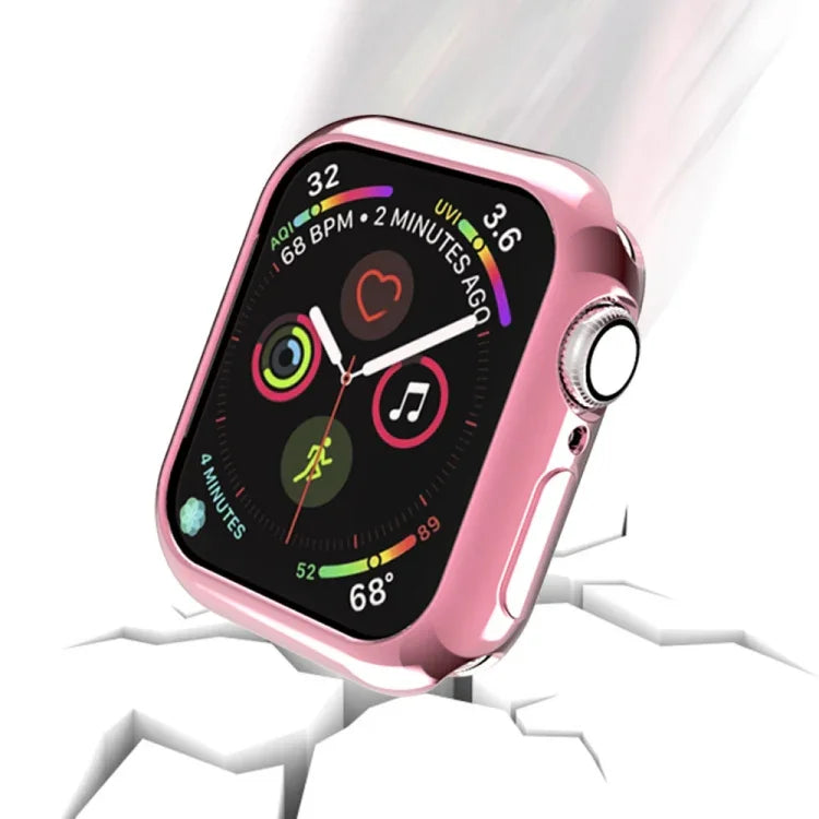 Capa Protetora Oca com Orifício Redondo em TPU Banhado, Para Apple Watch Series 6 / 5 / 4 / SE 2025 / 2023 / 2022 40mm, Para Apple Watch Series 3 & 2 & 1 42mm