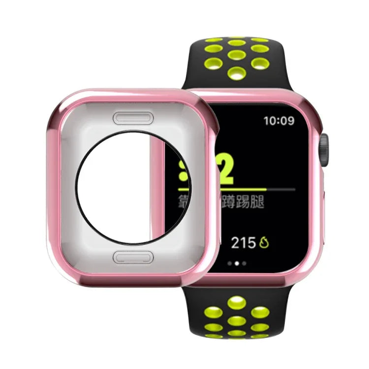Capa Protetora Oca com Orifício Redondo em TPU Banhado, Para Apple Watch Series 6 / 5 / 4 / SE 2025 / 2023 / 2022 40mm, Para Apple Watch Series 3 & 2 & 1 42mm
