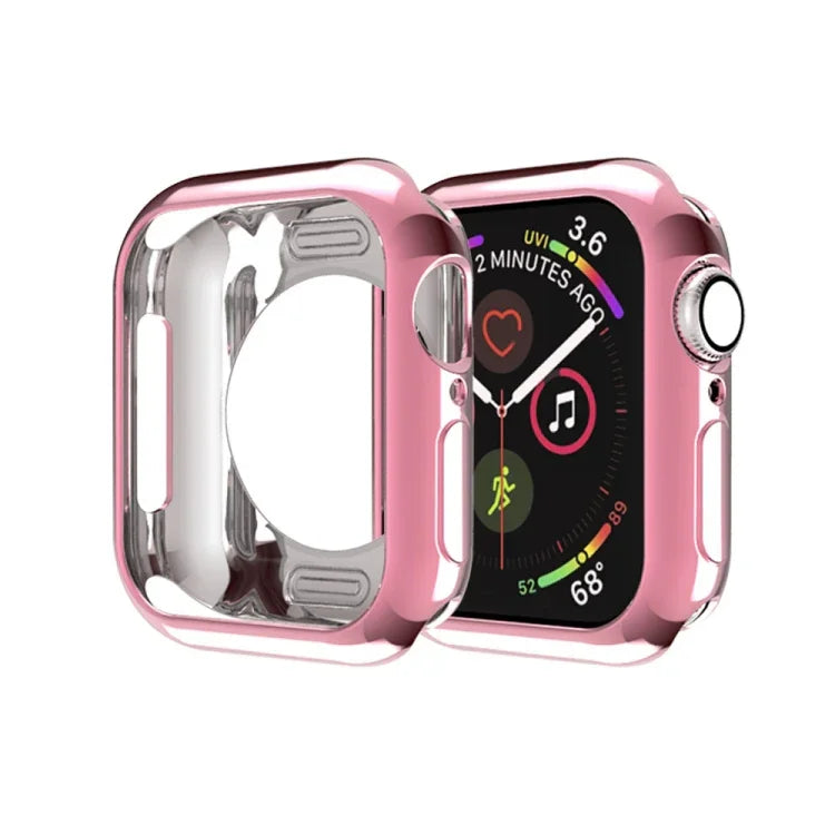 Capa Protetora Oca com Orifício Redondo em TPU Banhado, Para Apple Watch Series 6 / 5 / 4 / SE 2025 / 2023 / 2022 40mm, Para Apple Watch Series 3 & 2 & 1 42mm