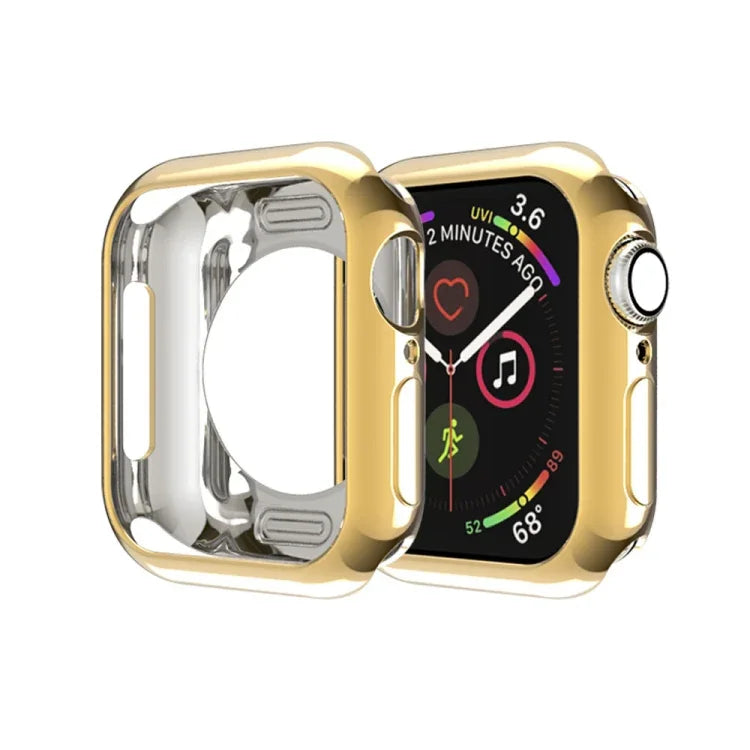 Capa Protetora Oca com Orifício Redondo em TPU Banhado, Para Apple Watch Series 6 / 5 / 4 / SE 2025 / 2023 / 2022 40mm, Para Apple Watch Series 3 & 2 & 1 42mm