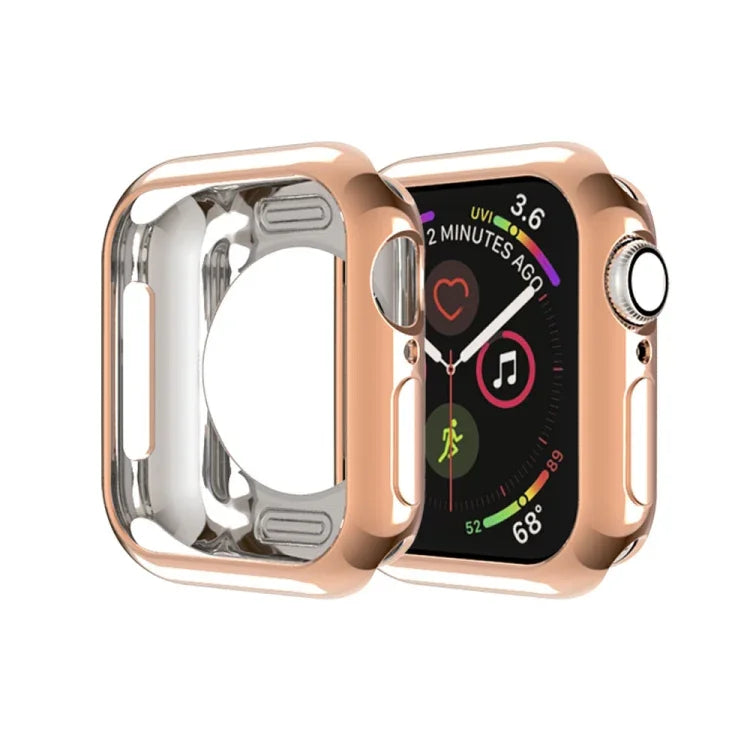 Capa Protetora Oca com Orifício Redondo em TPU Banhado, Para Apple Watch Series 6 / 5 / 4 / SE 2025 / 2023 / 2022 40mm, Para Apple Watch Series 3 & 2 & 1 42mm