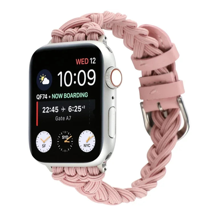 Correia de Relógio em Trança de Nylon Elástico Único, Para Apple Watch Series 8&7 45mm, Para Apple Watch Series 8&7 41mm