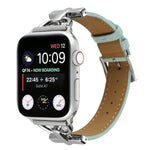Correia de Relógio em Couro Genuíno Lisa com Fecho D, Para Apple Watch Series 8&7 45mm, Para Apple Watch Series 8&7 41mm