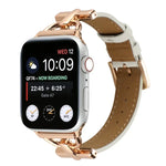 Correia de Relógio em Couro Genuíno Lisa com Fecho D, Para Apple Watch Series 8&7 45mm, Para Apple Watch Series 8&7 41mm