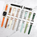 Correia de Relógio em Couro Genuíno Lisa com Fecho D, Para Apple Watch Series 8&7 45mm, Para Apple Watch Series 8&7 41mm
