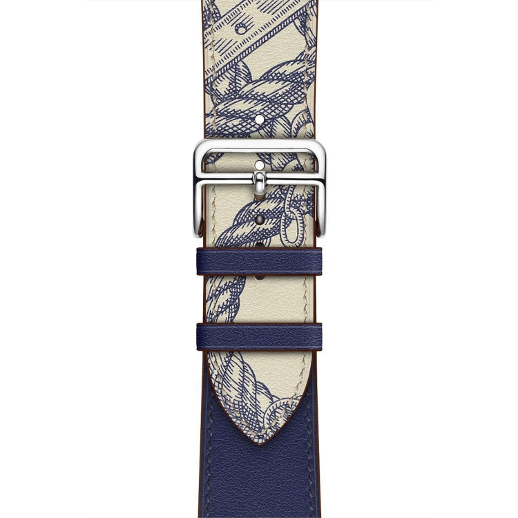 Pulseira de Relógio em Pele com Padrão de Serigrafia, Para Apple Watch Series 7 41mm / 6 & SE & 5 & 4 40mm / 3 & 2 & 1 38mm, Para Apple Watch Series 8&7 41mm / SE 2&6&SE&5&4 40mm / 3&2&1 38mm