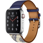 Pulseira de Relógio em Pele com Padrão de Serigrafia, Para Apple Watch Series 7 41mm / 6 & SE & 5 & 4 40mm / 3 & 2 & 1 38mm, Para Apple Watch Series 8&7 41mm / SE 2&6&SE&5&4 40mm / 3&2&1 38mm