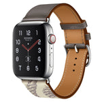 Pulseira de Relógio em Pele com Padrão de Serigrafia, Para Apple Watch Series 7 41mm / 6 & SE & 5 & 4 40mm / 3 & 2 & 1 38mm, Para Apple Watch Series 8&7 41mm / SE 2&6&SE&5&4 40mm / 3&2&1 38mm