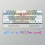 AULA F3261 Teclado Mecânico RGB com 61 Teclas, Tipo-C, Hot Swappable, Com Fios