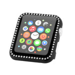 Capa Protetora de Relógio em Liga de Alumínio com Diamante, Para Apple Watch Series 9 / 8 / 7 45mm, Para Apple Watch Series SE 2025&SE 2&6&SE&5&4 44mm, Para Apple Watch Series 3&2&1 42mm, Para Apple Watch Series 9 / 8 / 7 41mm