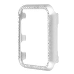 Capa Protetora de Relógio em Liga de Alumínio com Diamante, Para Apple Watch Series 9 / 8 / 7 45mm, Para Apple Watch Series SE 2025&SE 2&6&SE&5&4 44mm, Para Apple Watch Series 3&2&1 42mm, Para Apple Watch Series 9 / 8 / 7 41mm