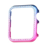 Capa Protetora de Relógio em Liga de Alumínio com Diamante, Para Apple Watch Series 9 / 8 / 7 45mm, Para Apple Watch Series SE 2025&SE 2&6&SE&5&4 44mm, Para Apple Watch Series 3&2&1 42mm, Para Apple Watch Series 9 / 8 / 7 41mm