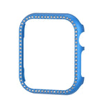 Capa Protetora de Relógio em Liga de Alumínio com Diamante, Para Apple Watch Series 9 / 8 / 7 45mm, Para Apple Watch Series SE 2025&SE 2&6&SE&5&4 44mm, Para Apple Watch Series 3&2&1 42mm, Para Apple Watch Series 9 / 8 / 7 41mm