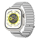 Correia de relógio em aço inoxidável com fivela de corrente, Para Apple Watch Ultra 49mm / Series 8&7 45mm / SE 2&6&SE&5&4 44mm / 3&2&1 42mm, Para Apple Watch Series 8&7 41mm / SE 2&6&SE&5&4 40mm / 3&2&1 38mm