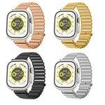 Correia de relógio em aço inoxidável com fivela de corrente, Para Apple Watch Ultra 49mm / Series 8&7 45mm / SE 2&6&SE&5&4 44mm / 3&2&1 42mm, Para Apple Watch Series 8&7 41mm / SE 2&6&SE&5&4 40mm / 3&2&1 38mm