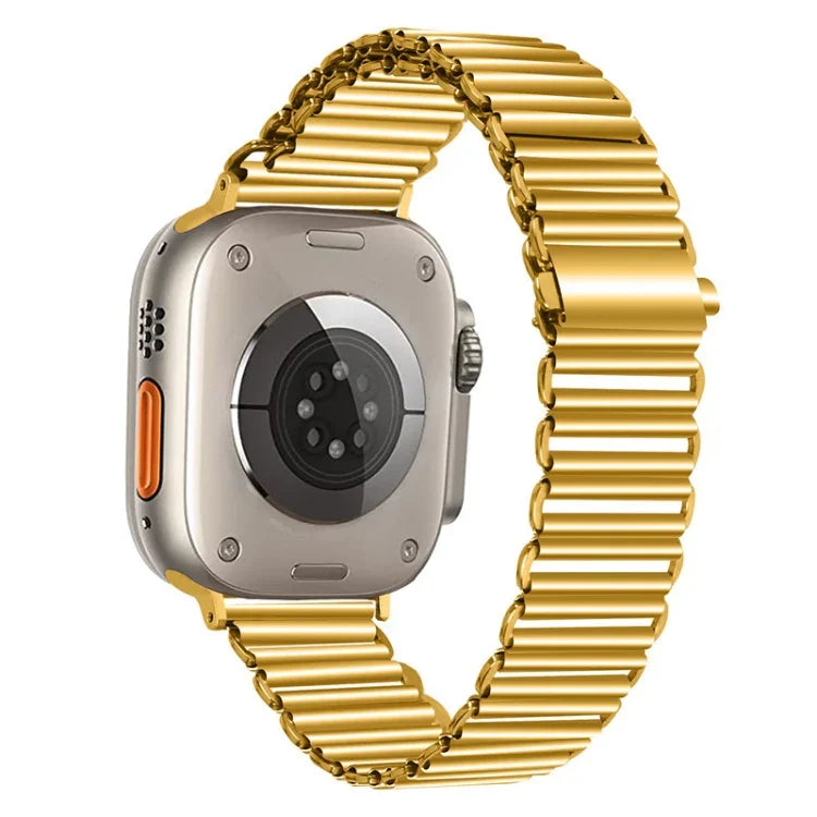 Correia de relógio em aço inoxidável com fivela de corrente, Para Apple Watch Ultra 49mm / Series 8&7 45mm / SE 2&6&SE&5&4 44mm / 3&2&1 42mm, Para Apple Watch Series 8&7 41mm / SE 2&6&SE&5&4 40mm / 3&2&1 38mm