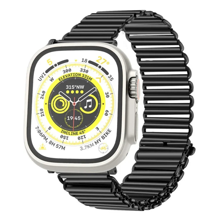 Correia de relógio em aço inoxidável com fivela de corrente, Para Apple Watch Ultra 49mm / Series 8&7 45mm / SE 2&6&SE&5&4 44mm / 3&2&1 42mm, Para Apple Watch Series 8&7 41mm / SE 2&6&SE&5&4 40mm / 3&2&1 38mm