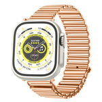 Correia de relógio em aço inoxidável com fivela de corrente, Para Apple Watch Ultra 49mm / Series 8&7 45mm / SE 2&6&SE&5&4 44mm / 3&2&1 42mm, Para Apple Watch Series 8&7 41mm / SE 2&6&SE&5&4 40mm / 3&2&1 38mm