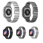 Correia de relógio em liga de titânio com fivela plana, Para Apple Watch Ultra 49mm / Series 8&7 45mm / SE 2&6&SE&5&4 44mm / 3&2&1 42mm, Para Apple Watch Series 8&7 41mm / SE 2&6&SE&5&4 40mm / 3&2&1 38mm