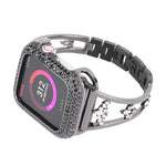 Correia de Relógio em Metal de Cobre Zircon, Para Apple Watch Ultra 49mm / Série 8&7 45mm / SE 2&6&SE&5&4 44mm / 3&2&1 42mm, Para Apple Watch Série 8&7 41mm / SE 2&6&SE&5&4 40mm / 3&2&1 38mm