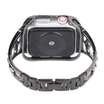 Correia de Relógio em Metal de Cobre Zircon, Para Apple Watch Ultra 49mm / Série 8&7 45mm / SE 2&6&SE&5&4 44mm / 3&2&1 42mm, Para Apple Watch Série 8&7 41mm / SE 2&6&SE&5&4 40mm / 3&2&1 38mm