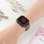 Correia de Relógio em Metal de Cobre Zircon, Para Apple Watch Ultra 49mm / Série 8&7 45mm / SE 2&6&SE&5&4 44mm / 3&2&1 42mm, Para Apple Watch Série 8&7 41mm / SE 2&6&SE&5&4 40mm / 3&2&1 38mm