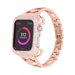 Correia de Relógio em Metal de Cobre Zircon, Para Apple Watch Ultra 49mm / Série 8&7 45mm / SE 2&6&SE&5&4 44mm / 3&2&1 42mm, Para Apple Watch Série 8&7 41mm / SE 2&6&SE&5&4 40mm / 3&2&1 38mm