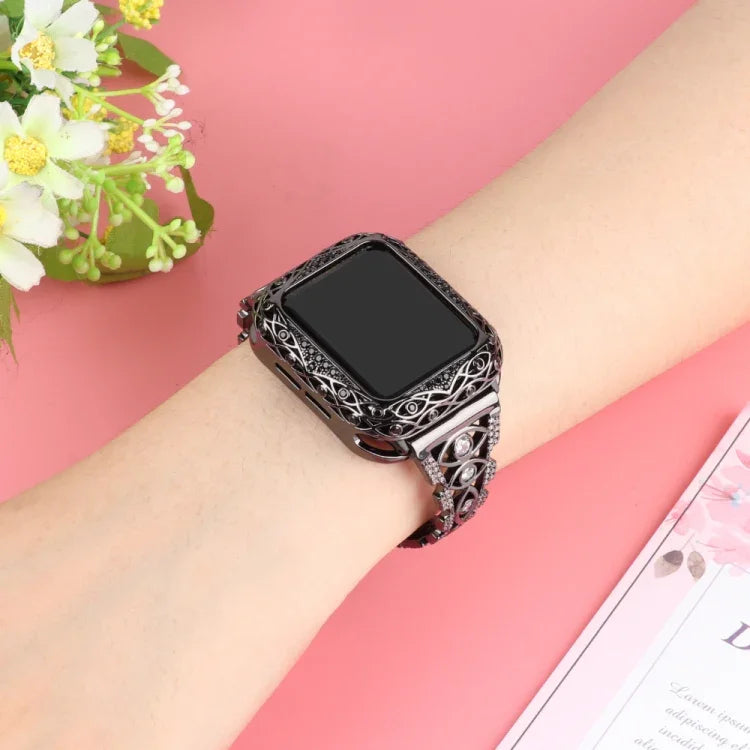 Correia de Relógio em Metal com Olho de Cobre, Para Apple Watch Ultra 49mm / Série 8&7 45mm / SE 2&6&SE&5&4 44mm / 3&2&1 42mm, Para Apple Watch Série 8&7 41mm / SE 2&6&SE&5&4 40mm / 3&2&1 38mm