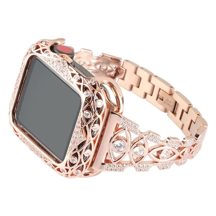 Correia de Relógio em Metal com Olho de Cobre, Para Apple Watch Ultra 49mm / Série 8&7 45mm / SE 2&6&SE&5&4 44mm / 3&2&1 42mm, Para Apple Watch Série 8&7 41mm / SE 2&6&SE&5&4 40mm / 3&2&1 38mm