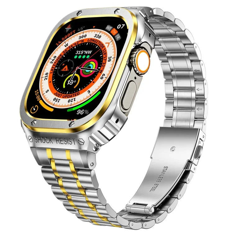Metal Integrated Watch Protective Case, For Apple Watch Series SE 2025&6&SE&5&4 44mm, For Apple Watch Ultra 3 / 2 / 1 49mm, For Apple Watch Series 9 / 8 / 7 45mm