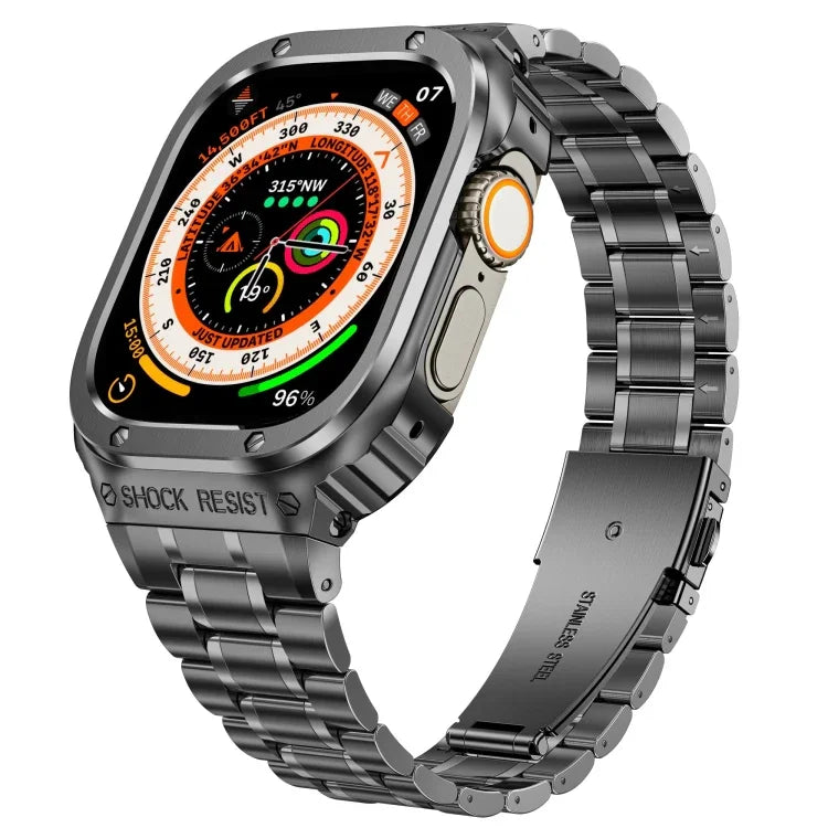 Metal Integrated Watch Protective Case, For Apple Watch Series SE 2025&6&SE&5&4 44mm, For Apple Watch Ultra 3 / 2 / 1 49mm, For Apple Watch Series 9 / 8 / 7 45mm
