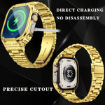 Capa Protetora Integrada em Metal para Relógio, Para Apple Watch Series SE 2025&6&SE&5&4 44mm, Para Apple Watch Ultra 3 / 2 / 1 49mm, Para Apple Watch Series 9 / 8 / 7 45mm