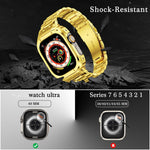 Capa Protetora Integrada em Metal para Relógio, Para Apple Watch Series SE 2025&6&SE&5&4 44mm, Para Apple Watch Ultra 3 / 2 / 1 49mm, Para Apple Watch Series 9 / 8 / 7 45mm