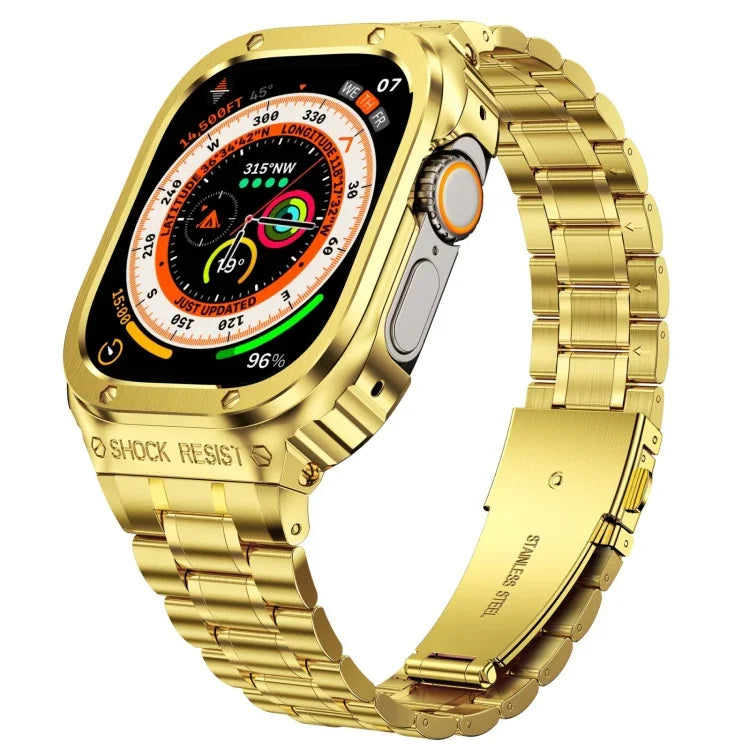 Metal Integrated Watch Protective Case, For Apple Watch Series SE 2025&6&SE&5&4 44mm, For Apple Watch Ultra 3 / 2 / 1 49mm, For Apple Watch Series 9 / 8 / 7 45mm