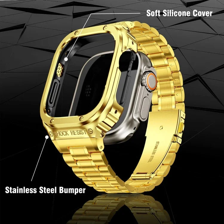 Metal Integrated Watch Protective Case, For Apple Watch Series SE 2025&6&SE&5&4 44mm, For Apple Watch Ultra 3 / 2 / 1 49mm, For Apple Watch Series 9 / 8 / 7 45mm